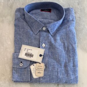 UNTUCKit Blue Linen Men's Shirt